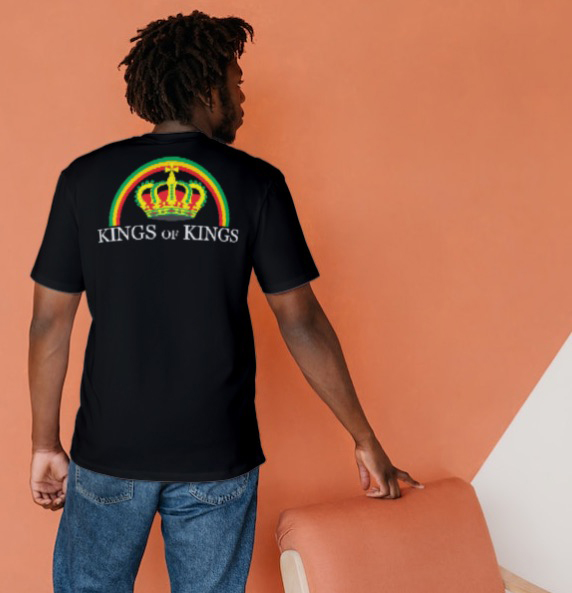 jamacian male back of t shirt